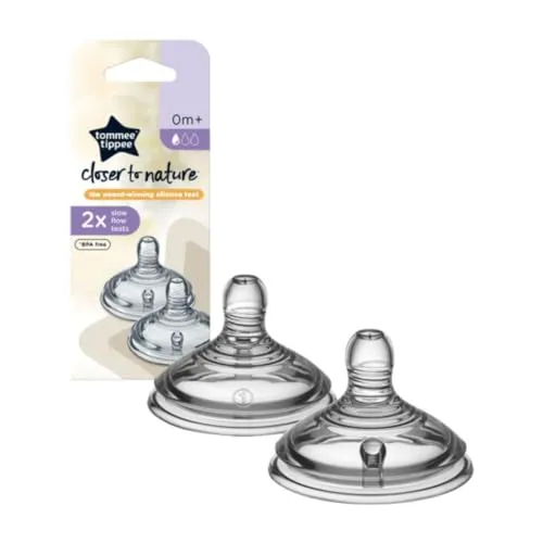 Tommee Tippee Closer to Nature Easi-Vent Trinksauger, Langsamer Nahrungsfluss, ab 0 Monate, 2er-Set