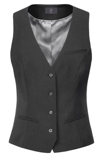 GREIFF Anzugweste 1721 PREMIUM Regular Fit - Elegante GREIFF Anzugweste für Damen im Regular Fit. Mit 4 Knöpfen, V-Ausschnitt und praktischen Taschen. Aus hochwertigem Mischgewebe für angenehmen Tragekomfort und vielseitige Kombinationsmöglichkeiten. Ideal für jedes Business-Outfit.