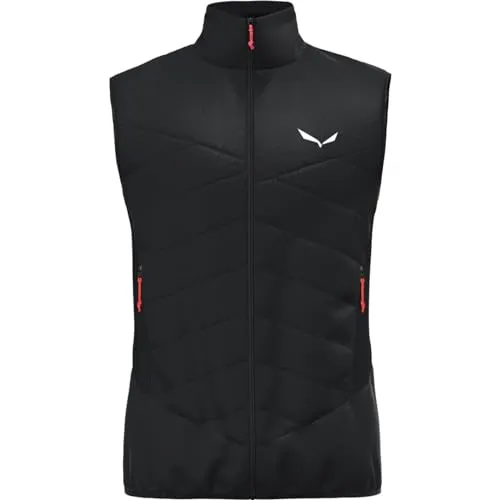 Salewa Ortles Hybrid TWR Vest M black out (0910) 46/S - Outdoor Weste für Herren, ideal für Bergsteigen und Hochtouren, mit innovativem TirolWool Responsive Material für effiziente Wärme und kompaktes Verstauen.