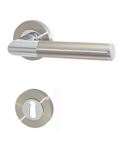 Türbeschlag 1357-B R BB Chrom - Niro Türklinke Türdrücker Türgriffe