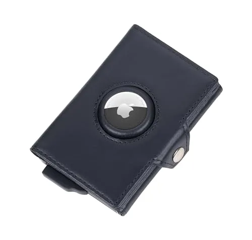 TROIKA Kartenetui mit AirTag® Aussparung – Smart Wallet für Herren - Kreditkartenhülle für Herren mit Platz für bis zu 7 Karten und intelligenter Aussparung für Apple AirTag, um Wertsachen sicher im Blick zu behalten.