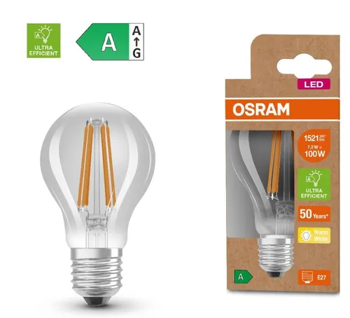 OSRAM E27 besonders effizientes  LED Leuchtmittel leistungsstark 7,2W wie 100W