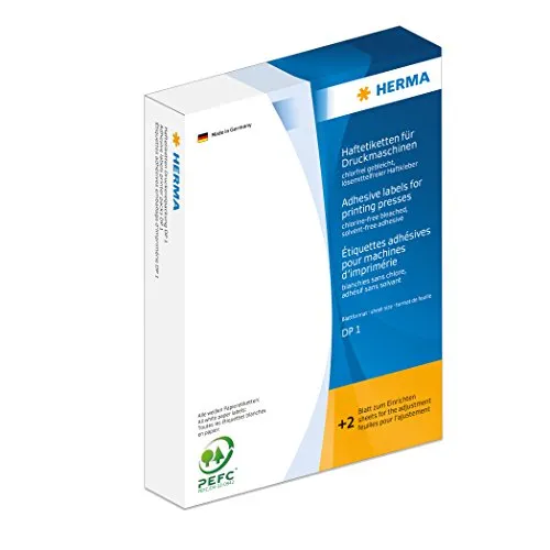 HERMA Haftetiketten DP1 52x82 mm gelb - Etiketten für Druckmaschinen, 1000 Stück, ideal für präzise Beschriftungen und Organisation im Büro oder Zuhause.