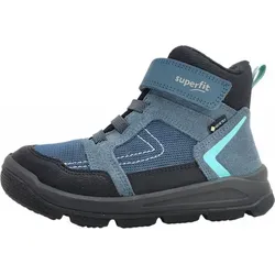 Superfit Mars blau/hellgrün (8020) 36 - Wasserdichte Winterboots für Kinder - Wanderschuhe mit atmungsaktivem Gore-Tex, herausnehmbarer Einlegesohle und wärmendem Fleecefutter. Ideal für Freizeit und Camping, sorgen sie für trockene Füße bei jedem Wetter.