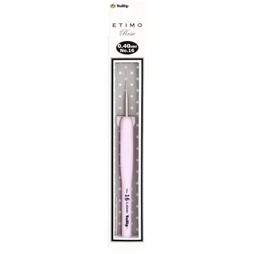 Tulip TEL-16E Crochet Hook, Metall, Pink, One Size