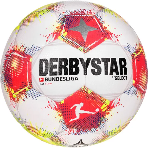 Derbystar Bundesliga Club S-Light v25 Gr.4 - Jugend-Trainingsball - Trainingsbälle für Fußball, strapazierfähig und mit bewährten Spieleigenschaften. Ideal für E- und F-Jugend sowie Bambini dank reduziertem Gewicht von ca. 290 g. Offizielles Bundesliga Lizenzprodukt.