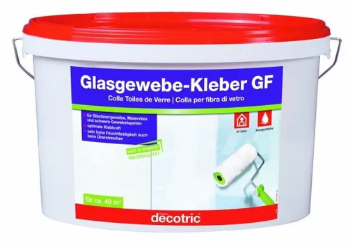 Decotric Glasgewebe-Kleber GF 10 kg – Hochwertiger Kleister - Ideal für den professionellen Einsatz, bietet dieser Kleister eine starke Haftung und hohe Flexibilität. Perfekt für Glasgewebe und ähnliche Anwendungen.