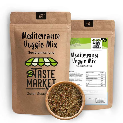 Mediterraner Veggie Mix – Gewürzsalz – Gemüse, Salate & Grillgerichte 200 g