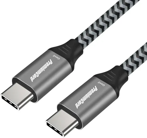 PremiumCord USB-C Kabel ( USB 3.2 GEN 2, 3 A, 60 Watt, 20 Gbit/s ) Baumwollgeflecht - 1,5 m