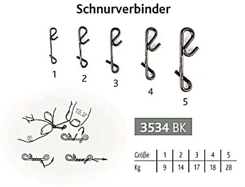 VMC Knotenlosverbinder Gr.2 14kg neu 15 Stück knotlos schwarz