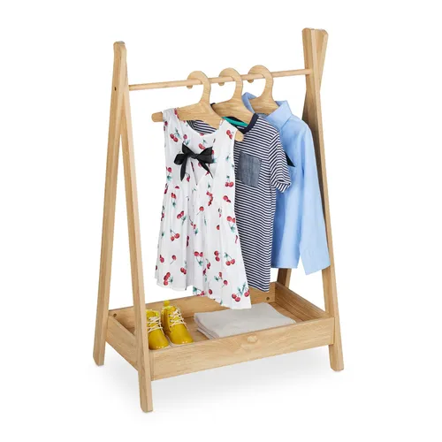 Kleiderständer Baby Garderobe in braun von Relaxdays