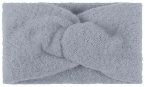 styleBREAKER Damen Feinstrick Stirnband mit Twist Knoten | warmes Winter Haarband mit weicher Oberfläche | elastisches Headband Ohrwärmer 15 cm breit, Farbe:Jeansblau