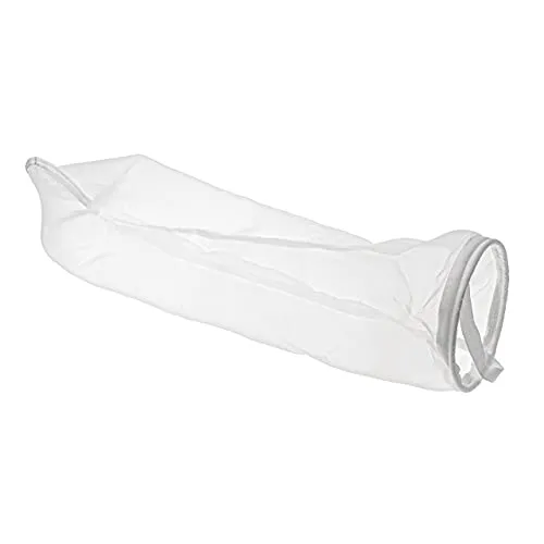 vhbw Universal Filtersocke für Aquarien, Pools, Skimmer - Filterbeutel, Nylon, 18 x 81 cm, 100 Mikrometer, Weiß