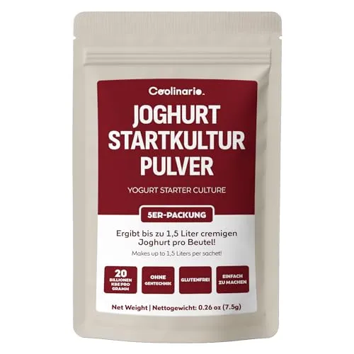 Produktbild Coolinario Joghurtkulturen (5er-Pack) – Für cremigen, selbstgemachten Joghurt