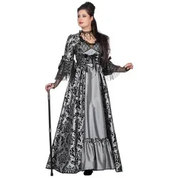 Metamorph Kostüm Marquise Kleid grau, Gut gekleidete, graue Gräfin grau 36