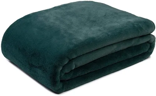 Gözze Kuscheldecke - Wendbar mit Merino Feeling, 220 x 240 cm - Wendbare Kuscheldecke in Dunkelgrün (220 x 240 cm) mit Merino-Feeling, ideal für gemütliche Abende. Hohe Dichte (600 g/m²) sorgt für natürliche Wärme und Komfort.