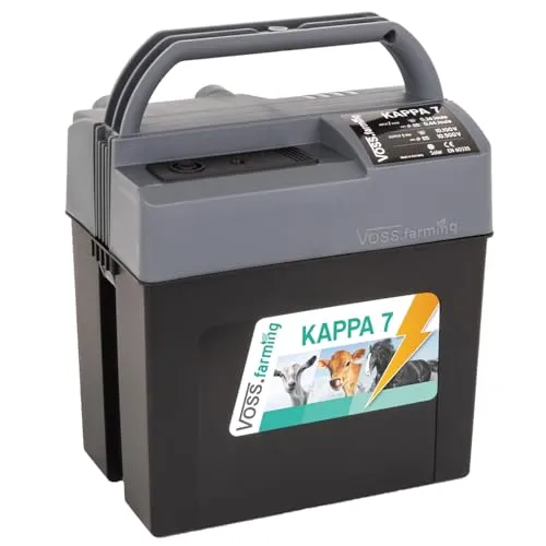 VOSS.farming Weidezaungerät Kappa 7 für 9V, 12V und 230V Elektrozaun Batteriegerät Weidezaun Turniergerät Paddock