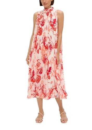 s.Oliver BLACK LABEL Plissiertes Chiffonkleid Ecru 40 von s.Oliver