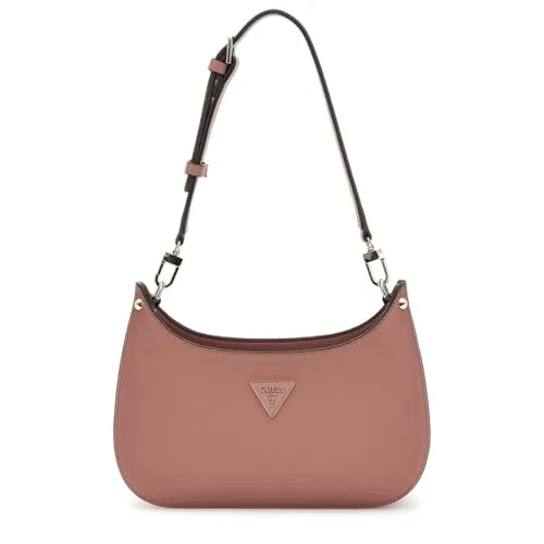 Guess Schultertasche Meridian Mini Top Zip - Modische Schultertasche in Rosewood, mit abnehmbarem, verstellbarem Henkel. Ideal für schicke Looks, geräumiges Hauptfach und goldfarbene Akzente machen sie zum perfekten Accessoire.