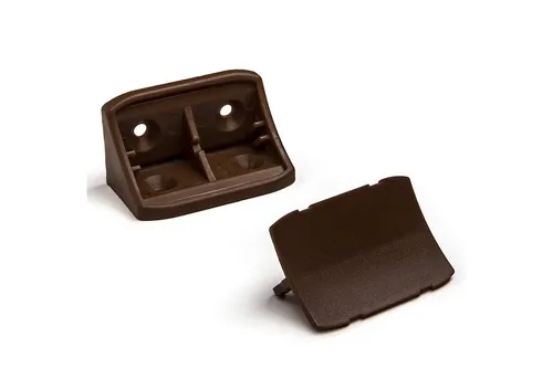 SO-TECH® Winkelbeschlag Korpusverbinder Doppel-Eckverbinder 24 x 24 x 44 mm mit Abdeckkappe (100 St)