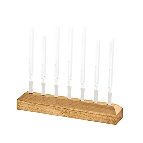 Sonic Energy Stimmgabel Holz Ständer – Halter für sieben Sonic Energy Therapie Stimmgabeln – Zur Präsentation und Aufbewahrung (TTF-HOLDER-7)