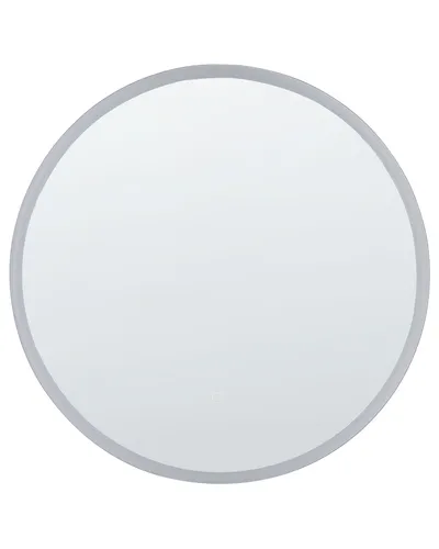 Produktbild BELIANI Badspiegel Silber Ø 79 cm mit LED-Beleuchtung