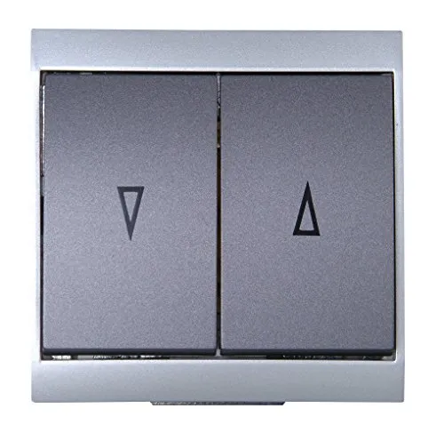 Kopp 621515086 Malta Jalousieschalter, silber-anthrazit