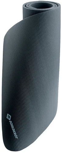Schildkröt Fitnessmatte 10 mm, Anthrazit - Sportmatten aus rutschfestem Syntetikkautschuk, 185 x 61 cm, mit Tragegurt für einfachen Transport. Weiche Oberfläche für hohen Komfort und gute Dämpfung – ideal für dein Training!