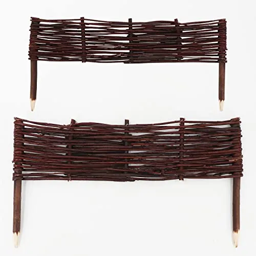 Aquagart Beeteinfassungen aus Weide – 5 Stück, 30cm x 100cm, Braun