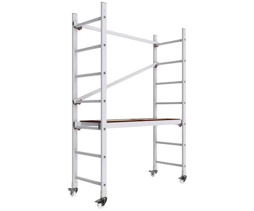 ALTEC Aluminium Fahrgerüst AluCombine 1.0 - 300, Leiterngerüst mit 4x Laufrollen