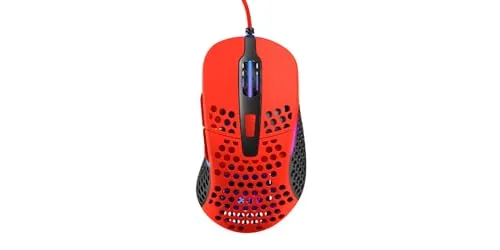 Xtrfy M4 RGB Gaming-Maus - Ultraleichte kabelgebundene Gaming-Maus mit ergonomischem Design für Rechtshänder und hochmodernen Pixart 3389 Sensor für erstklassige Leistung und Anpassbare RGB-Beleuchtung.