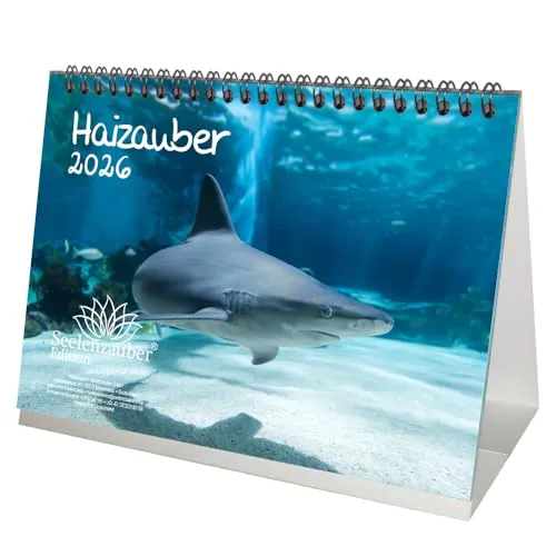 Haizauber DIN A5 Tischkalender für 2026 Hai - Seelenzauber