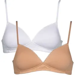 My Basic Bügelloser BH (2er Pack) flache Verarbeitung, wattiert, ohne Bügel, basic, Baumwollmix