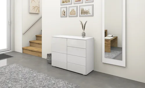 Kommode BORCHARDT MÖBEL, weiß, 93cm breit
