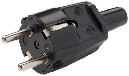 Martin Kaiser 520/sw Schutzkontaktstecker PVC 250V Schwarz IP20