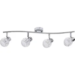 Rabalux Lauren Chrom-Deckenleuchte E14, dimmbar, 4x40W - Elegante Deckenleuchte für verschiedene Räume. Dimmbar für individuelle Lichtstimmung. Ideal für stilvolle Akzente im Wohnbereich. Geprüfte Qualität und modernes Design.