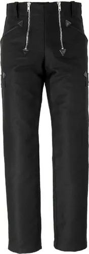 JOB Zunfthose aus Doppelpilot, Größe 104, Farbe schwarz - Robuste Arbeitshose aus 80% Baumwolle und 20% Polyester, mit grobzahnigen Metallreißverschlüssen, ideal für Handwerk und Bau, Made in Germany.