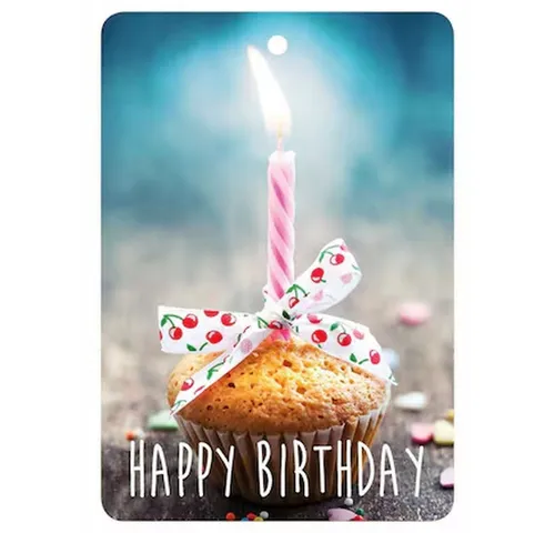 LUMA Geschenkanhänger Happy Birthday mit Kerze