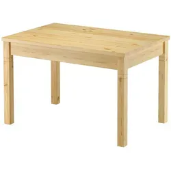 ERST-HOLZ Küchentisch 120 x 80 - Massivholz Kiefer mit schöner Maserung - Esstisch aus massivem Kiefernholz, stabil und pflegeleicht, ideal für 4-6 Personen. Charakteristische Maserung macht jeden Tisch zum Unikat.