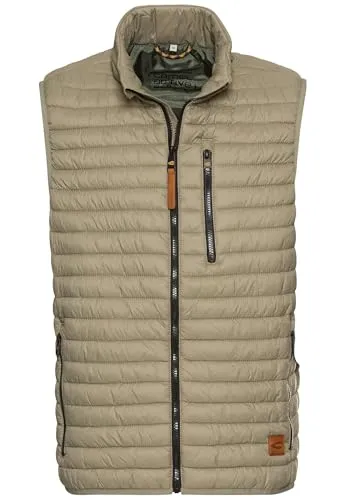 camel active Herren Steppweste aus recyceltem Polyamid Grün in grün von camel active