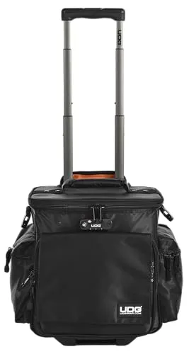 UDG Sling Bag Trolley Deluxe B/O - DVD-Hüllen für ca. 60 Schallplatten, robustes und wasserabweisendes Nylon, mit gepolstertem Schultergurt und UDG-Sicherheits-Schloss für optimalen Schutz und Komfort.