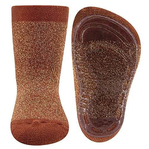 EWERS Glitzer Stoppersocken SoftStep, Antirutschsohle für Mädchen, Kindersocken, Anti-Rutsch, ABS