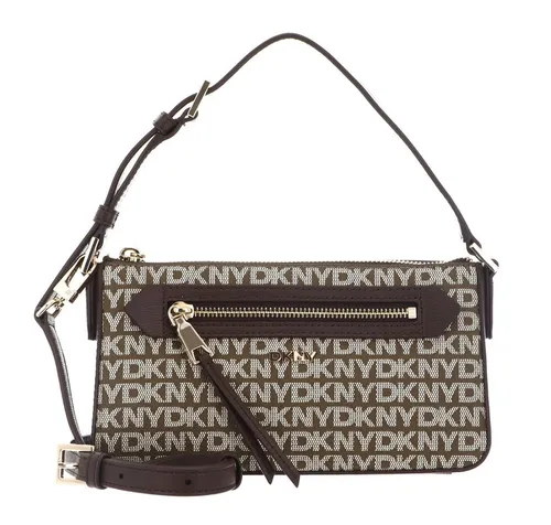 DKNY Umhängetasche Ave TZ Dome Crossbody Bag braun - Elegante Crossbody Bag aus hochwertigem Polyvinylchlorid, mit abnehmbarem, verstellbarem Schulterriemen für individuellen Tragekomfort. Ideal für den täglichen Einsatz und stylische Akzente.