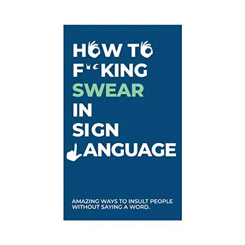 Gift Republic GR490081 How to Swear in Sign Language Karten, Blau