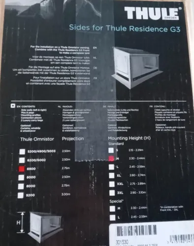 Thule G3 Seitenteile Residence 2er Set für Omnistor 6900 von Thule