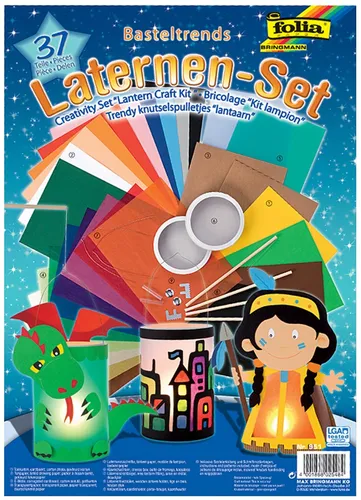 Folia Laternen Bastel Set 37-teilig - Kreatives Bastelvergnügen - Sonstige - Mit diesem Set basteln Sie spielend leicht 2 wunderschöne Laternen für unvergessliche Bastelstunden.