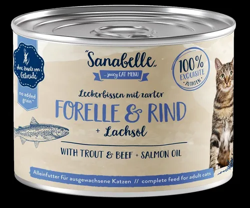Sanabelle 195gx6 Dose Forelle & Rind