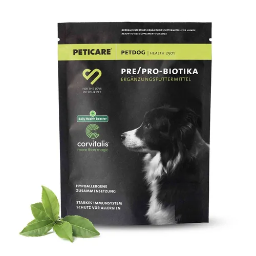 Peticare Hunde Präbiotika & Probiotika | natürliche Futterergänzung | 125 gr