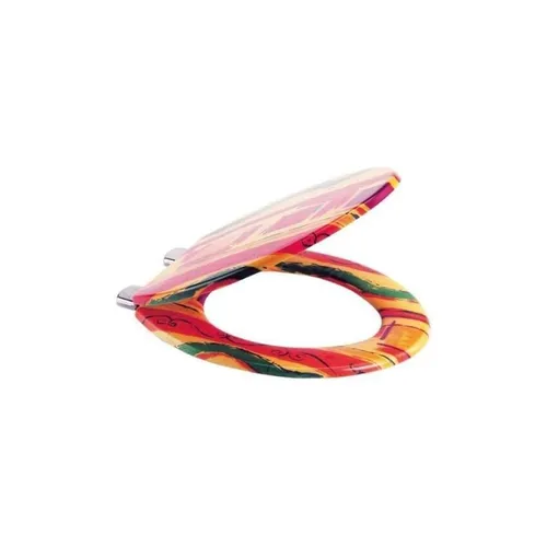 Toilettensitz Holzkern Klobrille WC-Sitz Klodeckel MODERN ART I WC Brille