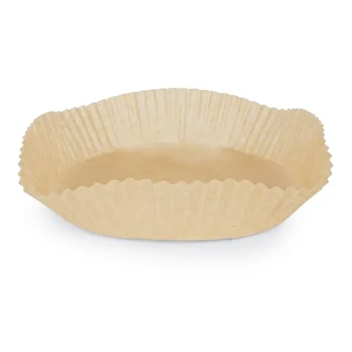 GOURMETmaxx rundes Backpapier für Heißluftfritteuse 3 bis 4 Liter | Backpapierschalen antihaftbeschichtet & ölbeständig | Airfryer Backpapier – flexible Form | 100 Stück – 16 x 16 x 4,5 cm
